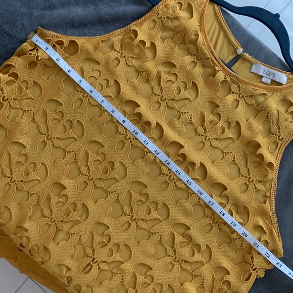 Loft Sleeveless Lace and Stretch T Shirt - Picture 6 of 7